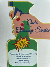 Logo for Que's Cleaning Service