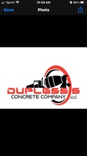 Logo for Duplessis concrete company LLC -