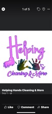 Logo for Helping Hands Cleaning & More