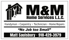 Logo for M & M Home Services, LLC