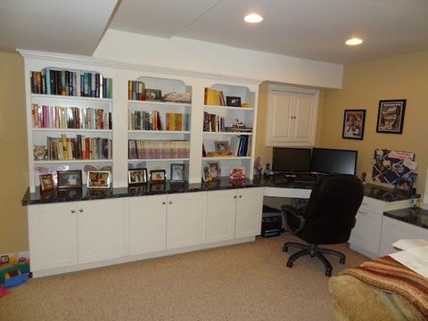 Transitional Home Office with family friendly home office