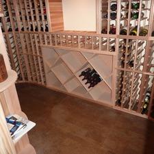 Contemporary Wine Cellar with organized