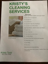 Kristy's Cleaning Service logo