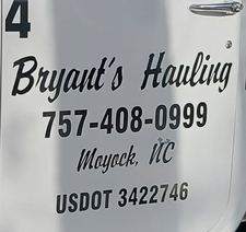 Bryant's Hauling logo