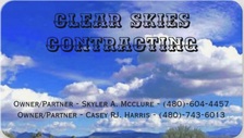 Clear Skies Contracting Llc  logo