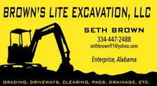 Brown's Lite Excavation logo