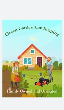 Green garden landscaping logo