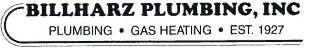 Billharz Plumbing, Inc. logo
