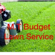 Logo for M.T Budget Lawn Service