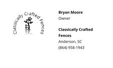 Logo for Classically Crafted Fences, LLC