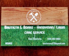 Logo for Bautista and Board Handyman and Lawn Care Service