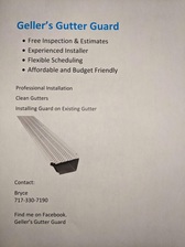 Logo for Geller's Gutter Guard