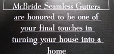 McBride's Seamless Gutters LLC logo