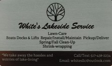 Logo for White's Lakeside Services, LLC