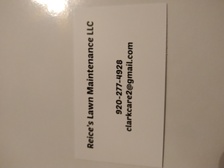 Logo for Reices Lawn Maintenance