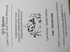 Qs Quest Lawn Care and Snow Removal logo