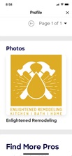 Logo for Enlightened Remodeling