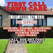 Logo for First Call Lawn Care