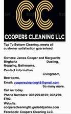 Logo for Cooperscleaning