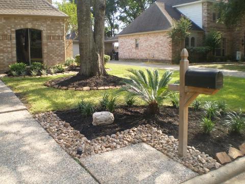 Transitional Landscape with mulched bedding