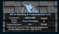 Logo for All In Roofing and Construction