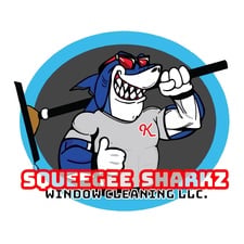 Logo for Squeegee Sharks Window Cleaning