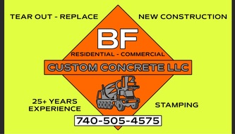 BF Custom Concrete logo