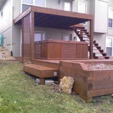 Modern Deck with above ground hot tub