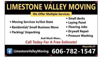 Limestone Valley Moving & Restoration logo