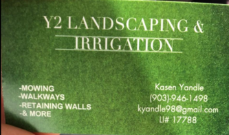 Y-2 Landscaping and Irrigation logo