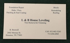L & B House Leveling logo