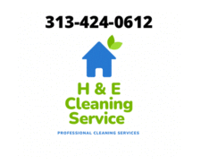 Logo for H & E Cleaning Service