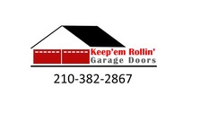 Logo for Keep'em Rollin' Garage Doors