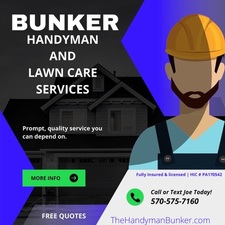 Logo for Bunker Handyman and Lawn Care Services