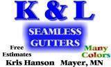K & L Seamless Gutters logo