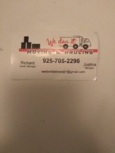 Logo for We Done It Moving and Hauling