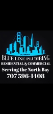 Blue line plumbing logo