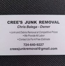 Logo for Cree's Junk Removal