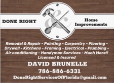 Logo for Done Right Home Improvements