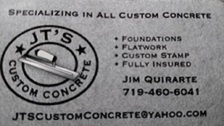 Logo for JT's Custom Concrete