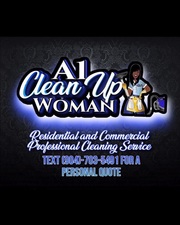 Logo for A1 Clean Up Woman