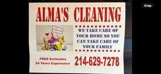 Alma's Cleaning logo