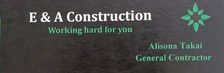 E & A Construction logo
