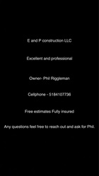 E and P Construction logo