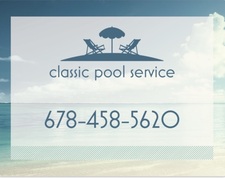 Classic and modern pool service  logo