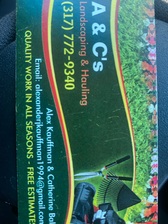 Logo for A&C Landscaping and Hauling