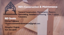 Logo for RD's Construction & Maintenance