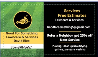 Good For Something Lawn Care and Service logo