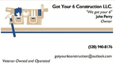 Got Your 6 Construction-Unlicensed Contractor logo