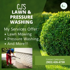Logo for CJ's Lawn and Pressure Washing